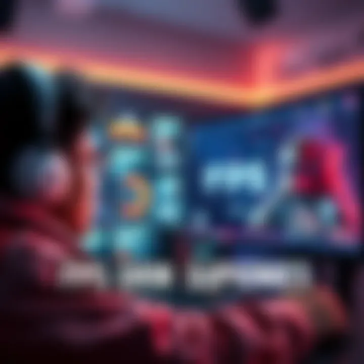 A gamer looks frustrated at their screen showing low FPS while playing a video game