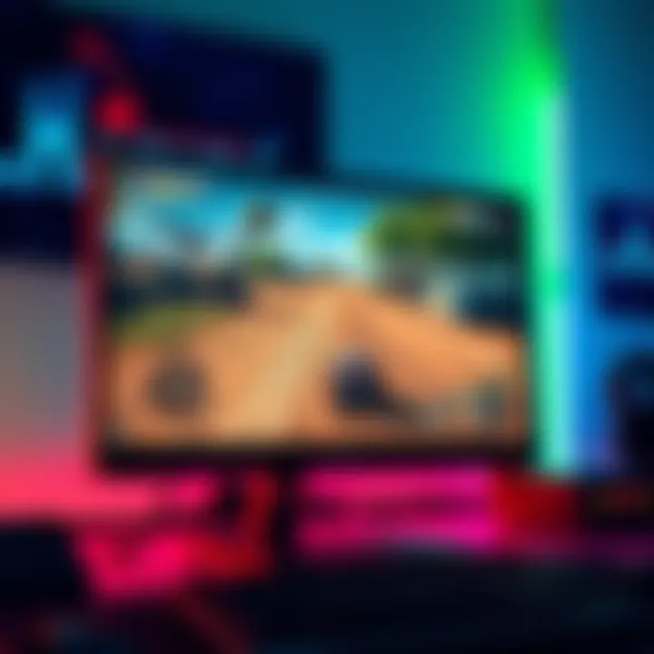 A computer screen showing a video game with an automatic resolution adjustment tool in action, highlighting smooth gameplay without manual settings changes.