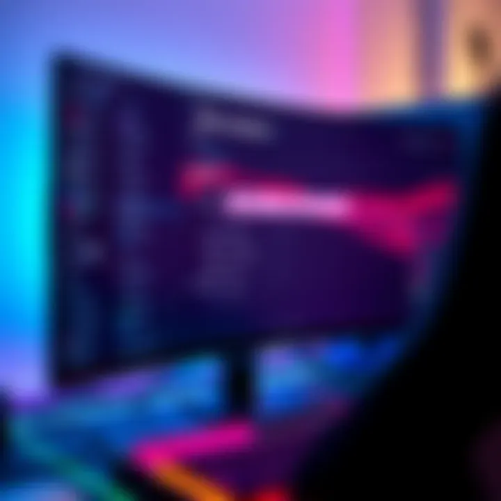 Close-up of a computer screen showing FPS limiter settings in a gaming setup