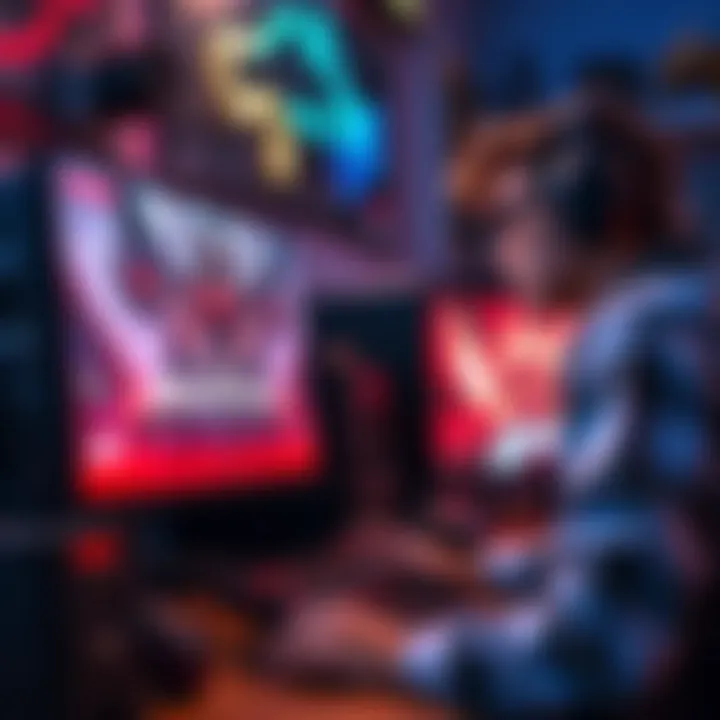 A gamer frustrated with low FPS on screen while playing Breakpoint, showing a computer with performance issues.