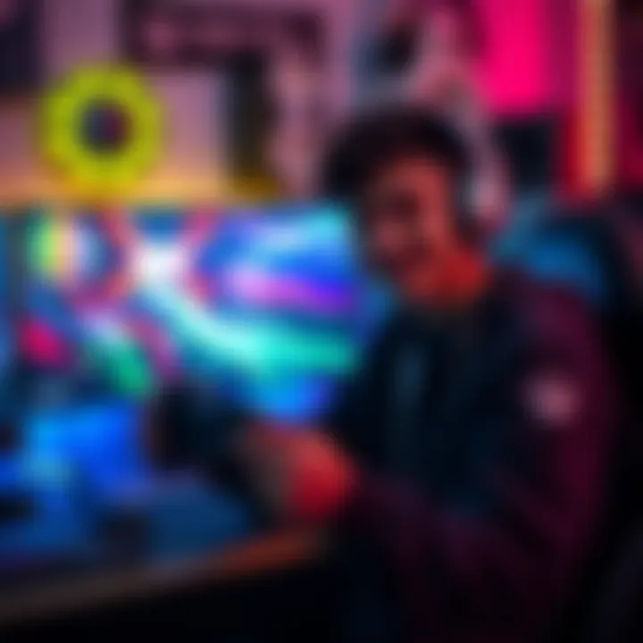 A 16-year-old gaming enthusiast proudly showcasing their creative Xbox Series S setup with colorful lights and organized accessories.