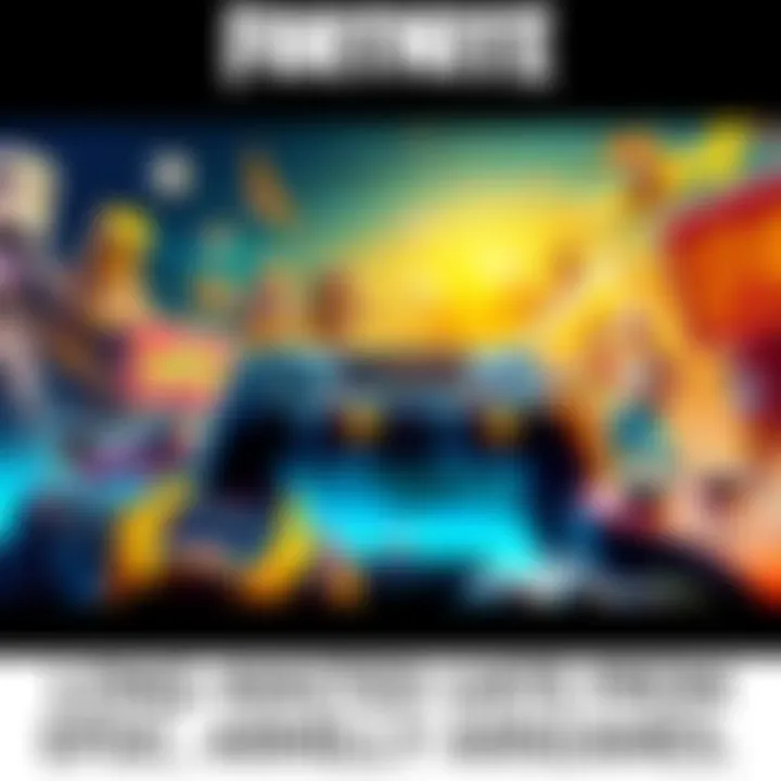 Gaming update announcement A digital art style image showing a gaming console with various popular game icons around it, signifying new updates and features from Epic Games.