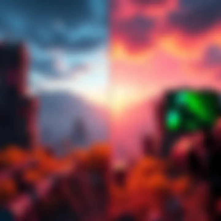 Comparison of Gaming Upscaling Technologies A side-by-side view of gaming graphics showing the differences between FSR 4, DLSS 4, DLSS 3, and FSR 3 upscaling technologies.