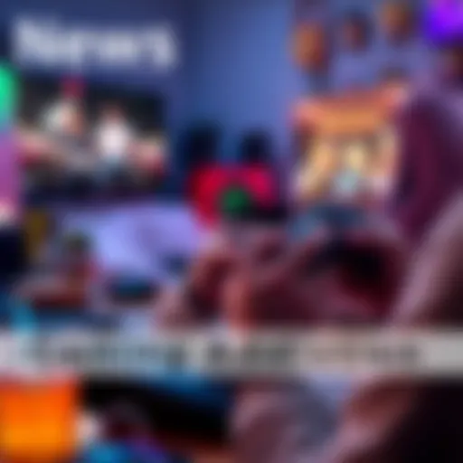 Individual focused on gaming with a controller in hand, surrounded by snacks and drinks