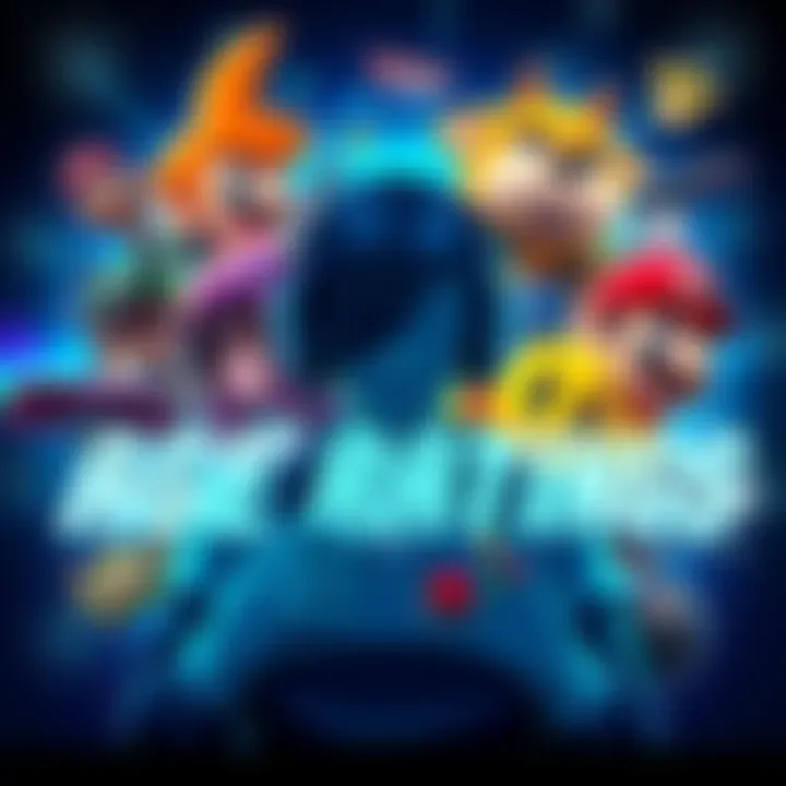 Illustration of various video game age ratings with characters from popular games