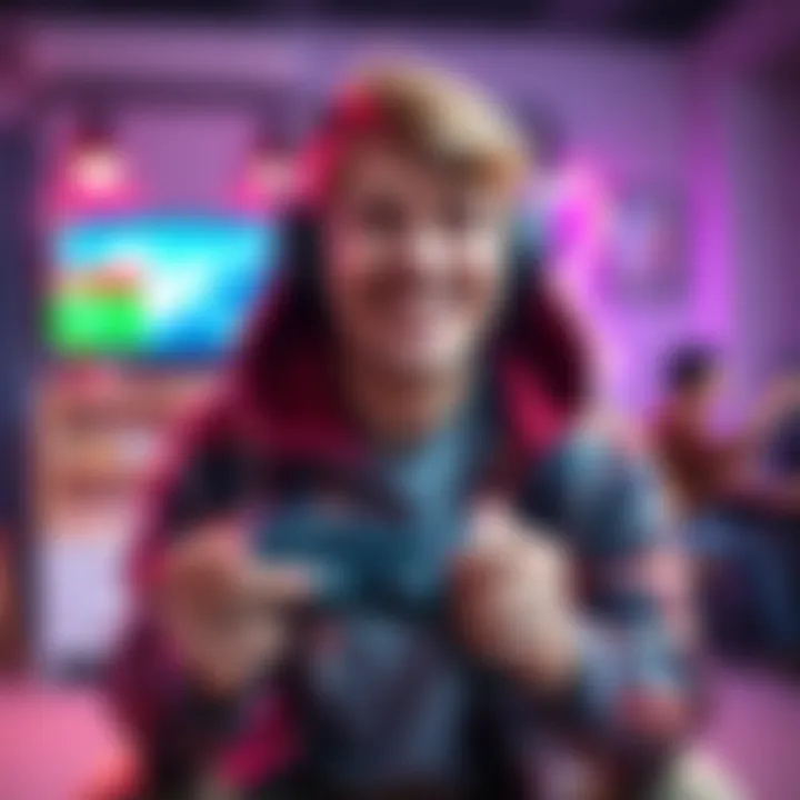 A 28-year-old gamer looking for a new friend to play games with, holding a game controller and smiling in a casual setting.