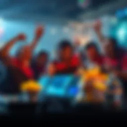 A group of dedicated players celebrating after completing a difficult game expedition, showing their rewards and bonuses.