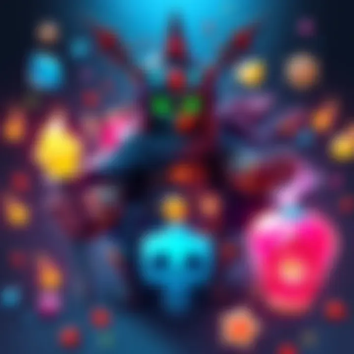A gaming character surrounded by enhanced gear and enchanting materials, showcasing the upgrade process to improve skills