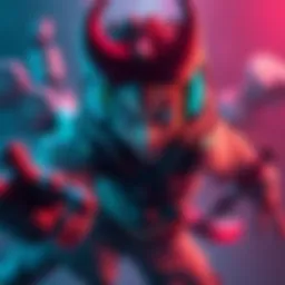 A character showcasing abilities in poking, brawling, and diving, symbolizing versatility in gaming.