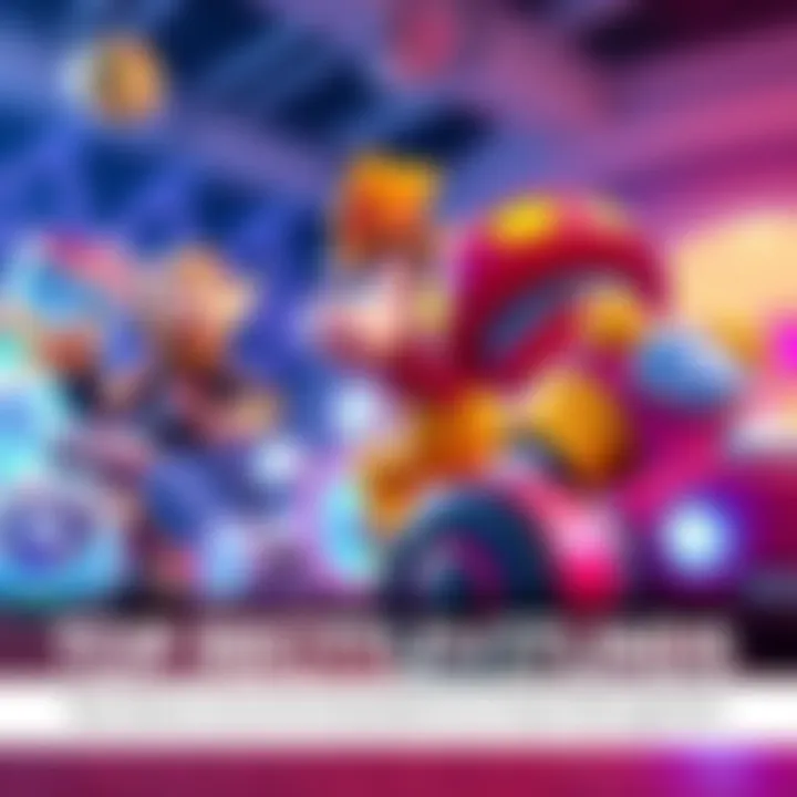 Fun gaming characters Colorful characters from Rayman Legends and Rocket League in a playful gaming setting