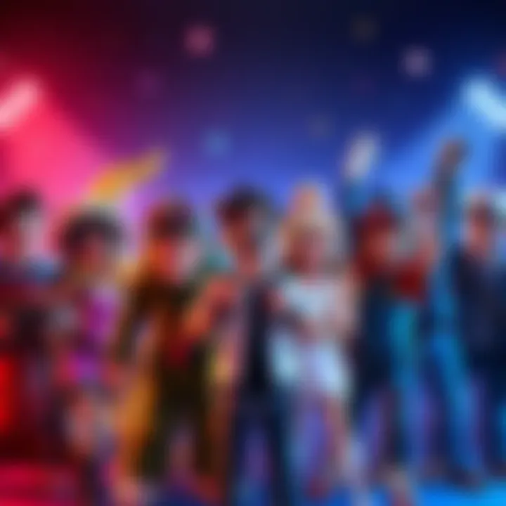 Various gaming characters from popular titles standing together and smiling, showcasing their unique styles and personalities, highlighting the joy of gaming culture.