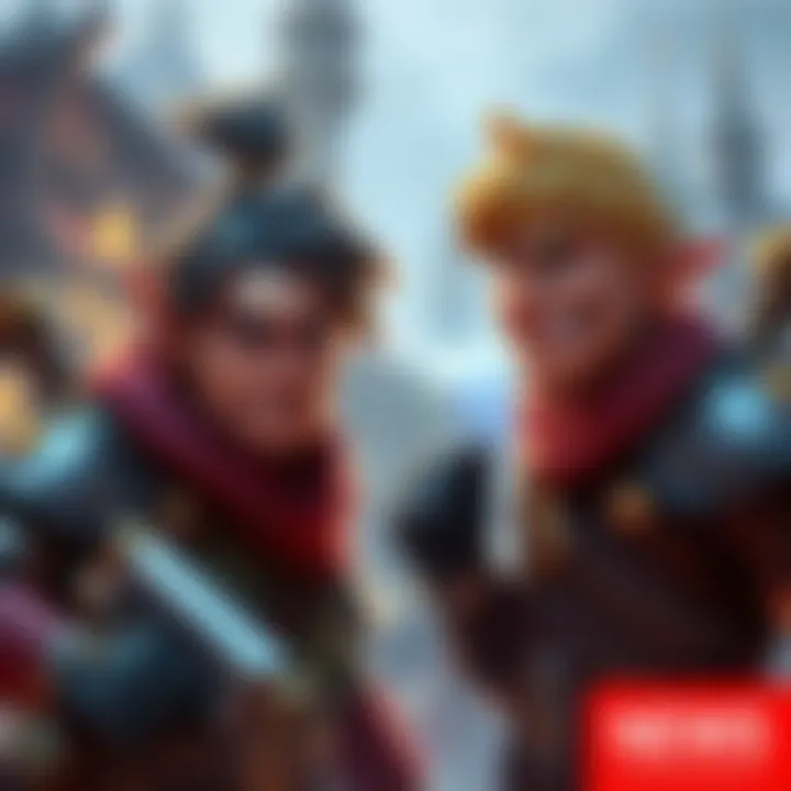 A scene showing two gaming characters, one looking annoyed and the other smirking, in a fantasy setting during a quest