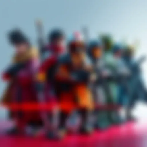 A group of gaming characters from various genres lined up, showcasing different styles and abilities, emphasizing the importance of choosing the right character for maximum enjoyment in gameplay.