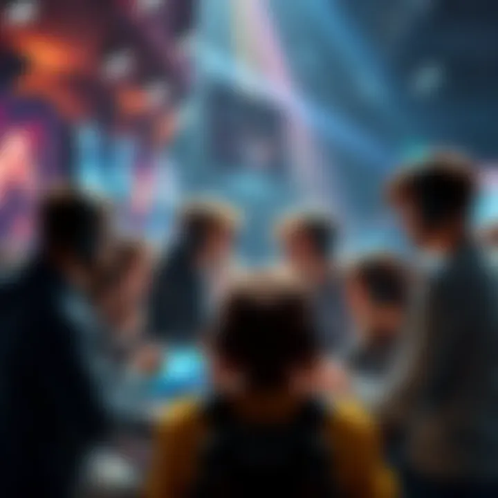 A group of gamers discussing their contributions to mythic skin designs in a lively forum setting