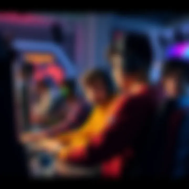 A group of gamers discussing smurfing issues on forums, with one person looking frustrated and others engaged in conversation.