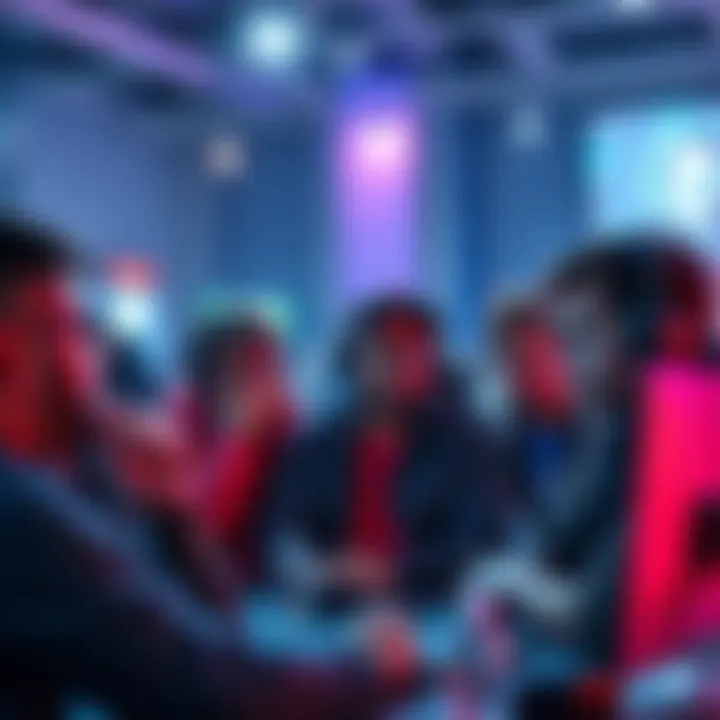 A group of gamers discussing strategies in a forum, some showing enthusiasm while others appear critical, representing mixed reactions in gaming communities.