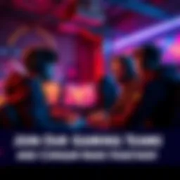 A group of gamers in a virtual setting, discussing strategies for raids and dungeons on Discord.