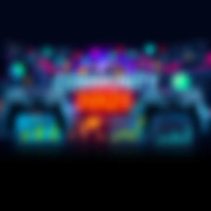 Gaming Community Trends A collage of gaming elements like controllers, characters, and charts representing community insights.