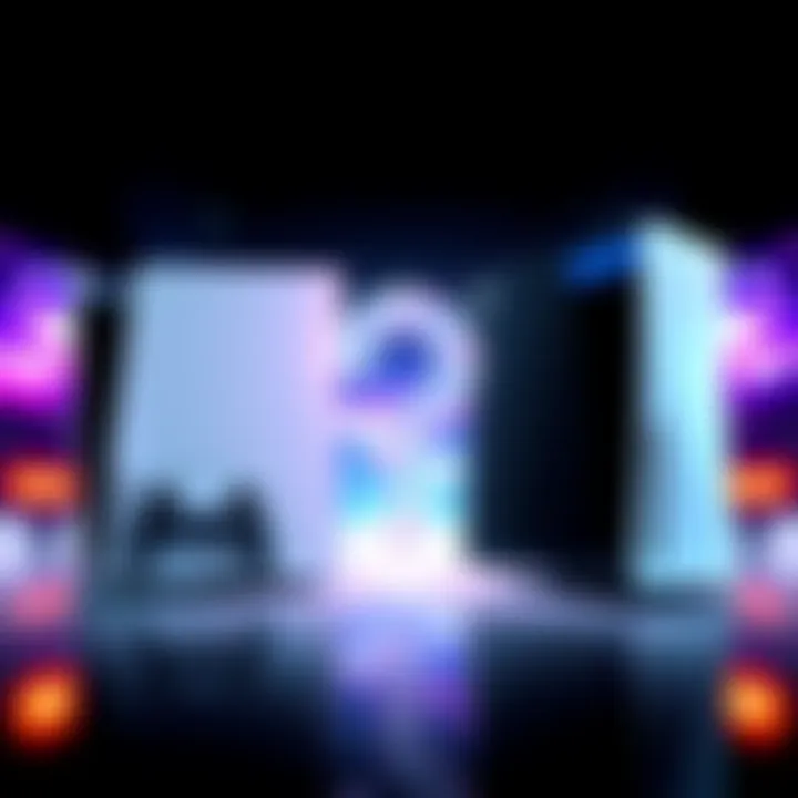 A PS5 and a PS6 side by side with a question mark above them, representing the speculation of which console the remake will launch on.