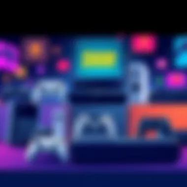 Gaming Console Price Trends An illustration showing various gaming consoles with price tags under $600, highlighting affordability and features.