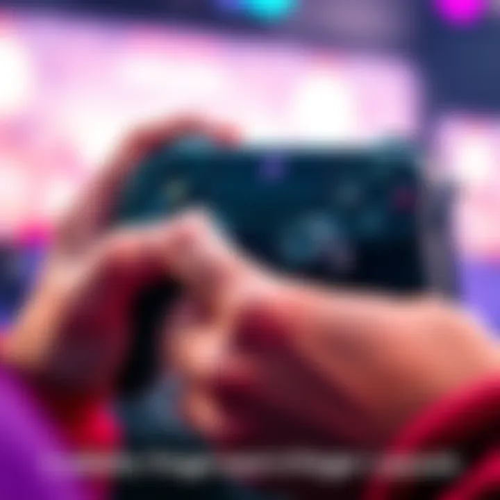 A gamer adjusting their grip on a controller with highlighted 3 finger and 4 finger layouts