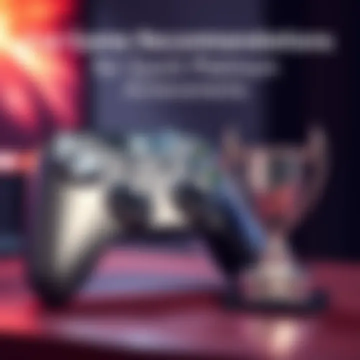 A gaming controller next to a platinum trophy, symbolizing quick achievements in video games.