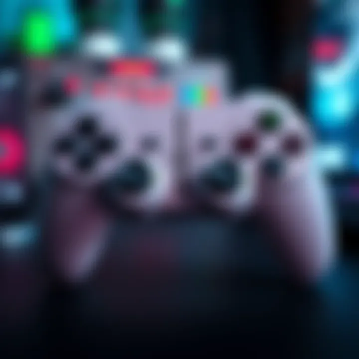 A gaming controller showing standard and inverted control setups side by side