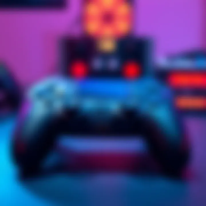 Close-up of a gaming controller showing sensitivity settings for better aiming performance