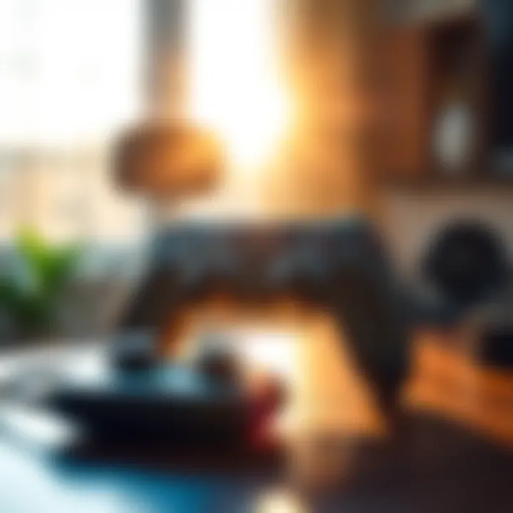 A gaming controller on a table with sunlight streaming in, highlighting the risk of heat damage and the need for protection.