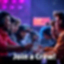 A group of diverse gamers connecting over Discord, ready for team play in a video game, symbolizing unity and collaboration