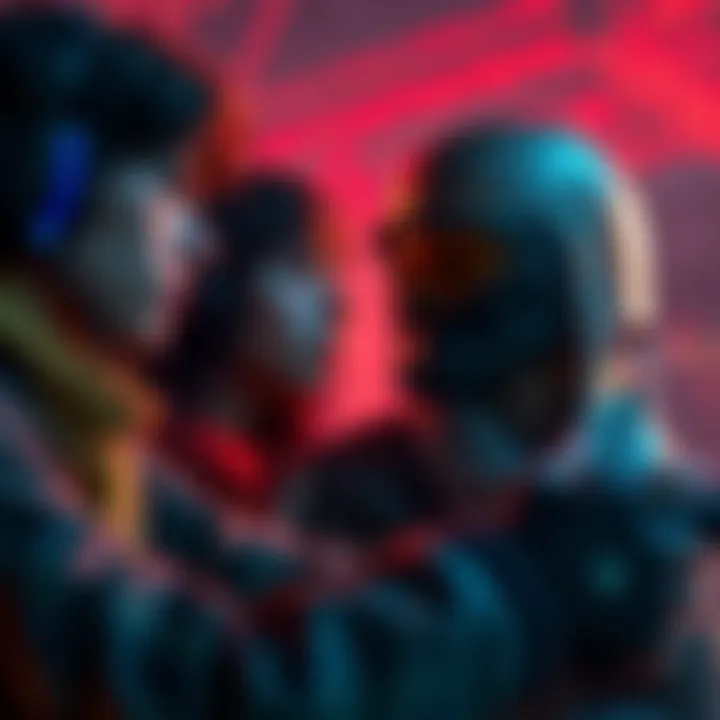 Gaming cutscene scene A scene from a video game cutscene showing characters in an emotional moment