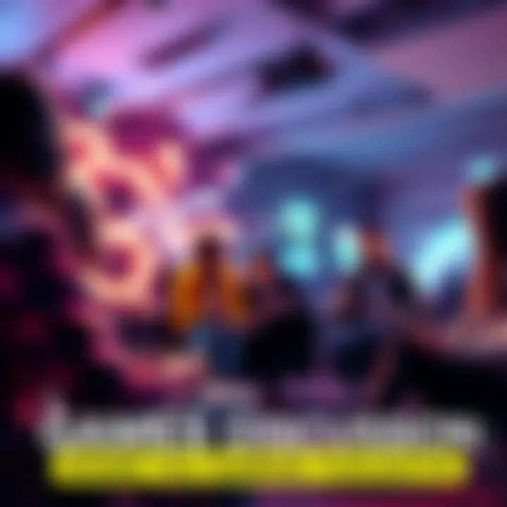 A group of people chatting about various video games in a casual setting