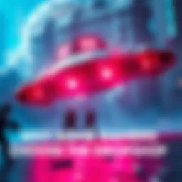 A gaming dropship lands in a virtual environment, showcasing players preparing for battle.