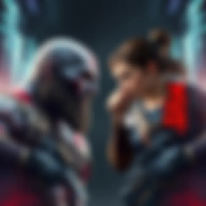 Artistic representation of God of War and The Last of Us characters in a dramatic face-off