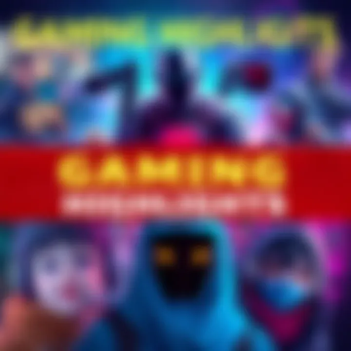 Gaming Event Highlights A collage of gaming events including live streams, podcasts, and a review of Howard the Duck, featuring vibrant graphics and characters.