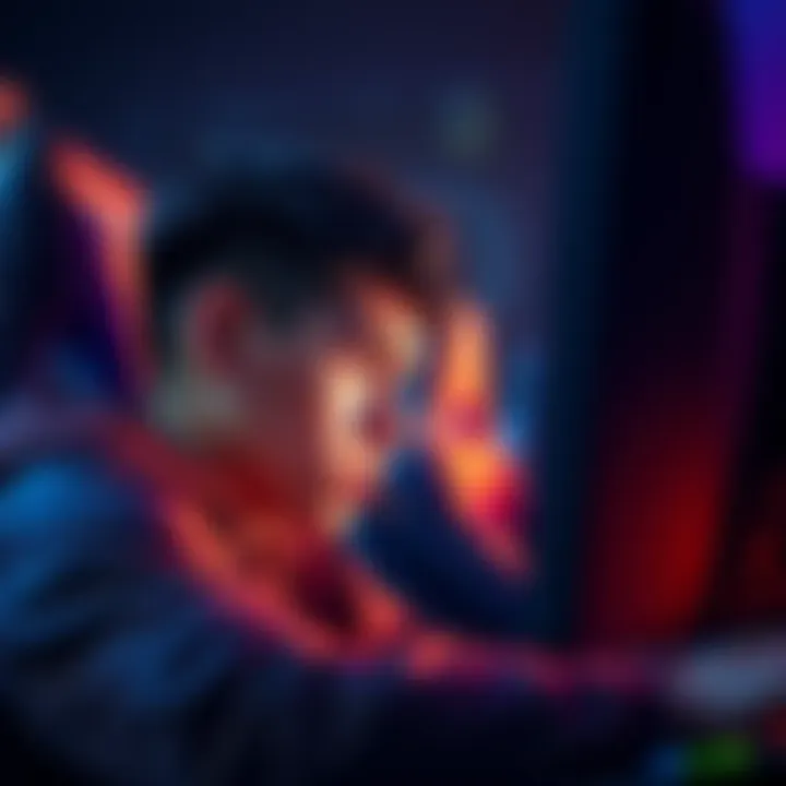 Gaming frustration A frustrated gamer staring at their screen in a competitive gaming match, questioning their skill level amidst smurfing issues.