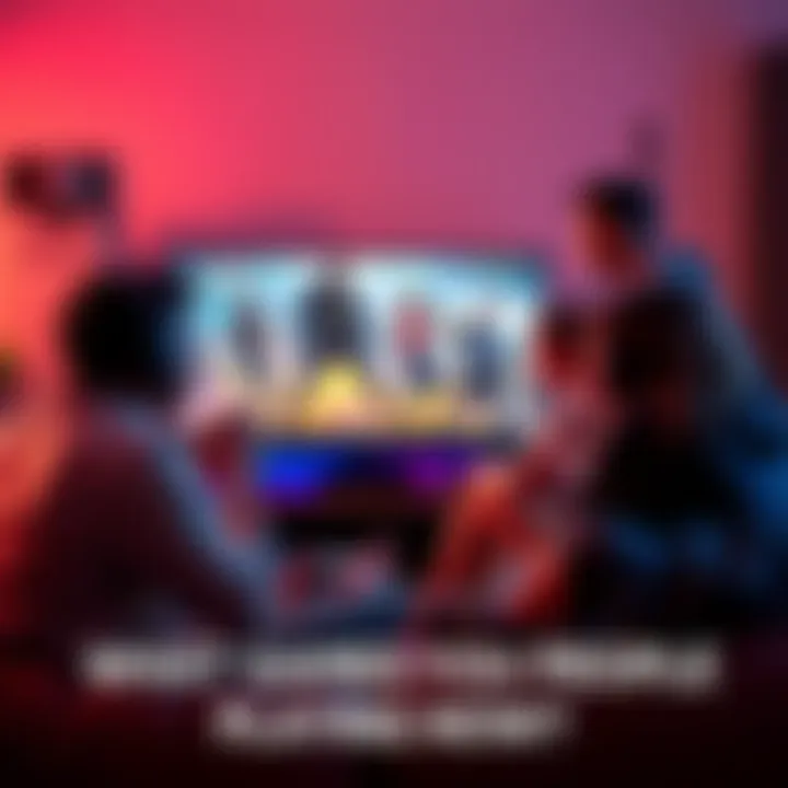 A group of friends gathered around a TV, playing video games and discussing their gaming goals