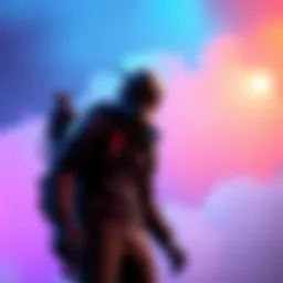 A still from a game showing a character's underwhelming highlight intro animation with a colorful background.