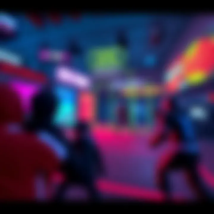 Gaming Hit Boxes Explained A graphic showing hit boxes around characters in a video game, illustrating how they interact with the environment and each other.