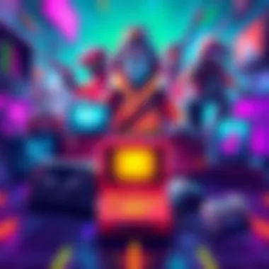 A colorful graphic showcasing various gaming consoles and characters, highlighting the latest trends and developments in gaming.