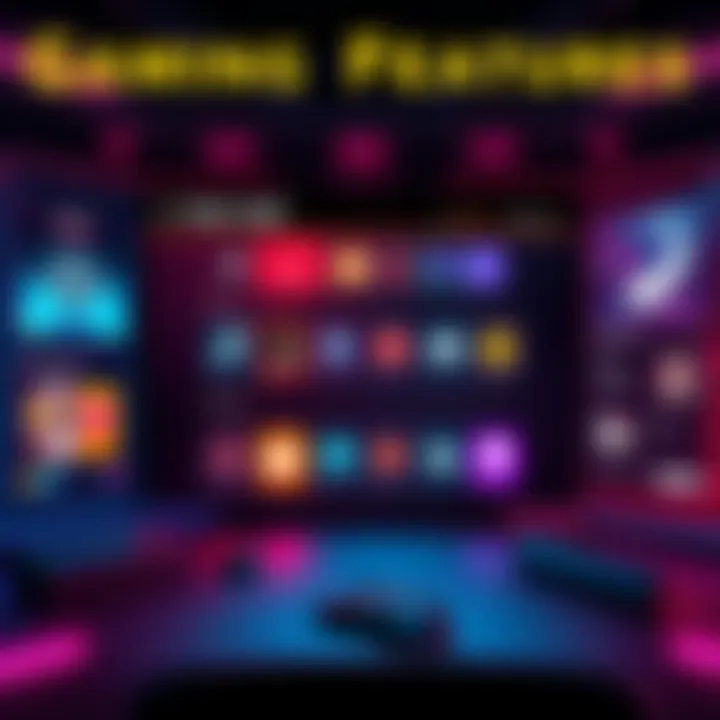 Gaming Interface Features A gaming interface showing Tier One and Ghost Mode options with colorful graphics and icons