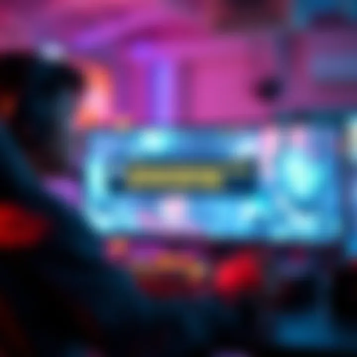 Gaming with a Kernel Level Anti-Cheat Notification A gamer looks concerned while playing a game that displays a kernel level anti-cheat notification on screen.