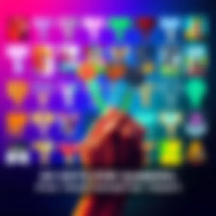A colorful graphic showing twenty game keys with a hand selecting four favorites, highlighting a giveaway event for gamers.