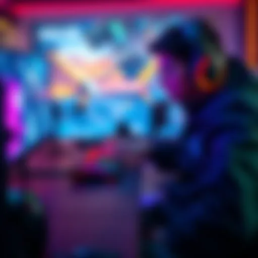 A gamer uses a mechanical keyboard with RGB lighting, focused on enhancing supergliding skills in gameplay.