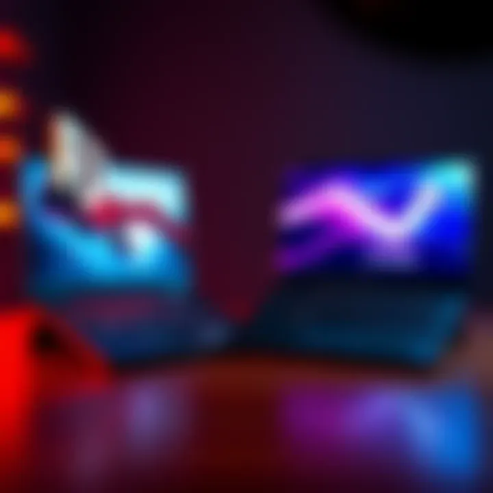 A gaming laptop and a Steam Deck sit side by side, showcasing their designs and features for gamers.