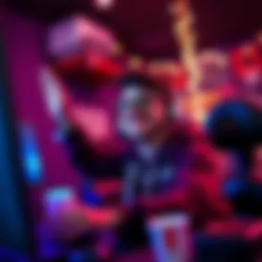 A player celebrating a milestone in TDA with a joyful expression and a gaming setup in the background.