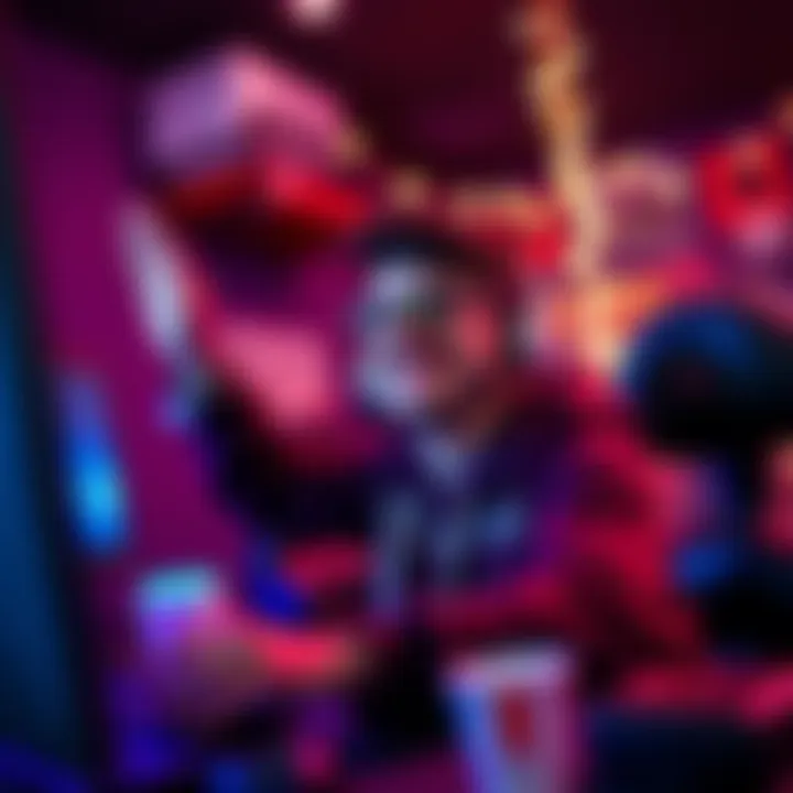 A player celebrating a milestone in TDA with a joyful expression and a gaming setup in the background.