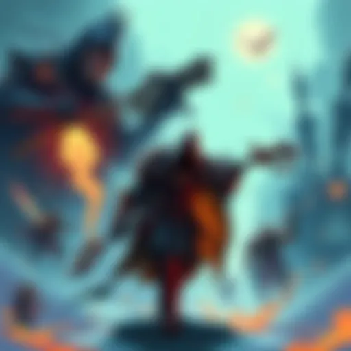 An illustration showcasing various game mods, featuring elements from Project Diablo 2 and Downfall Slay the Spire, highlighting their creativity and gameplay.