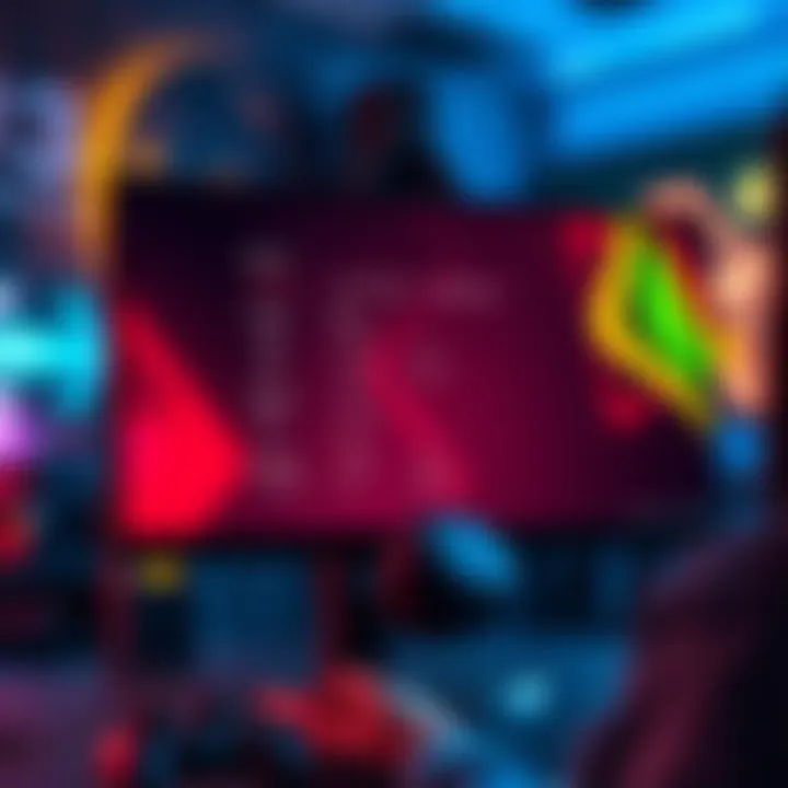A gaming monitor displaying Freesync and Gsync settings while a player is adjusting the options