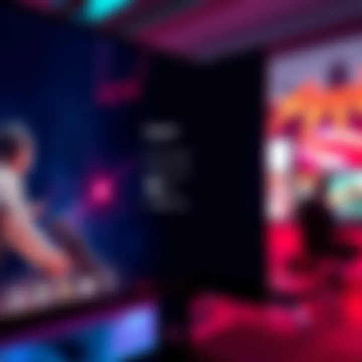 Close-up of a gaming monitor displaying vsync settings while a game runs in the background.